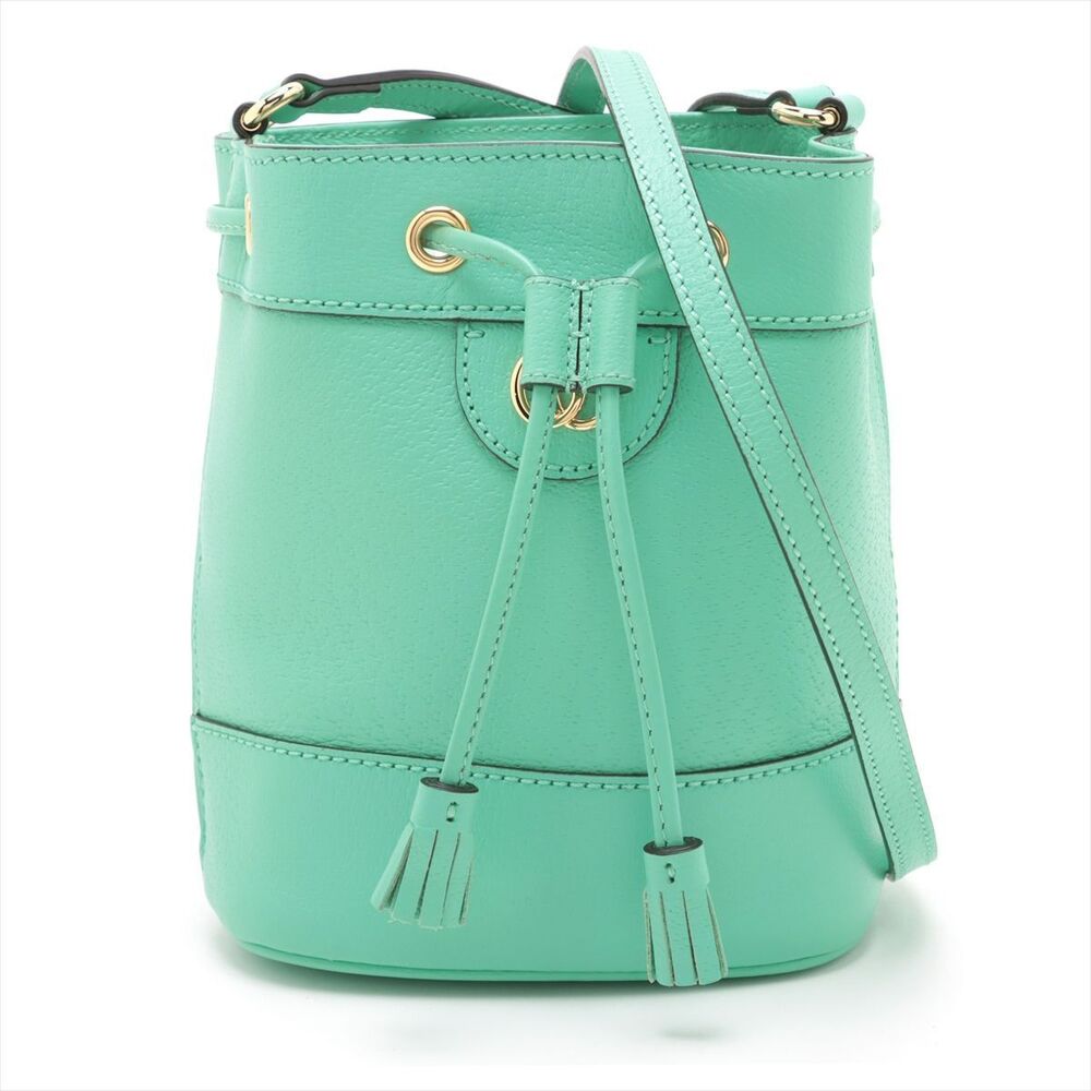 Gucci Bucket Bag Leather Shoulder Green